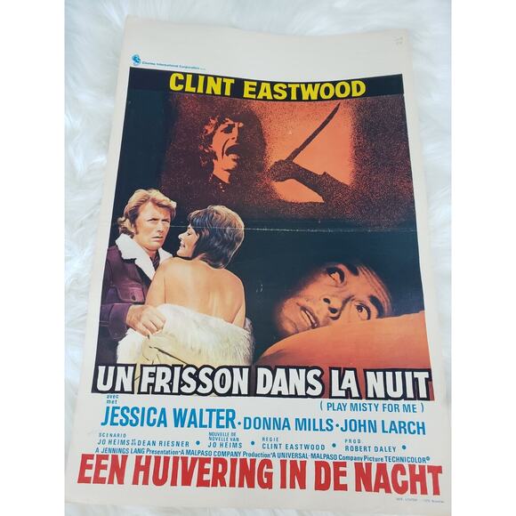 vintage original CLINT EASTWOOD PLAY MISTY FOR ME Belgian poster movie french - Picture 1 of 10